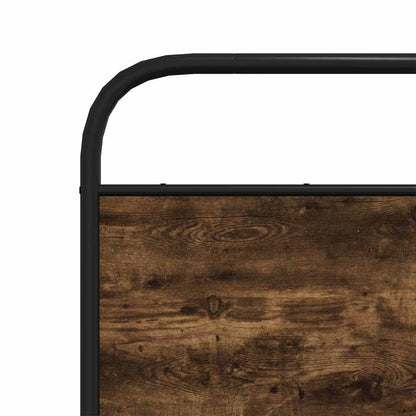 Smoked Oak Headboard 160cm - Steel & Engineered Wood Design