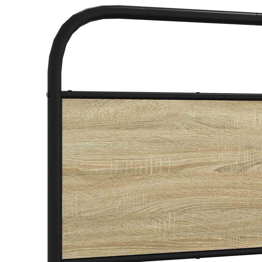 Sonoma Oak Engineered Wood Bed Frame 80x200 cm - No Mattress