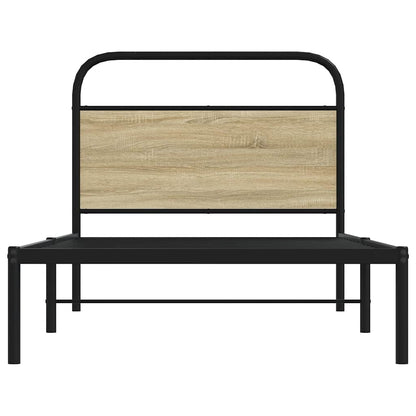 Sonoma Oak Bed Frame 100x190 cm - Engineered Wood, No Mattress