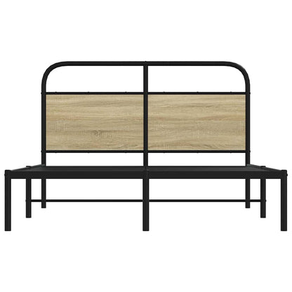 Sonoma Oak Bed Frame 120x200 cm | Engineered Wood Modern Design
