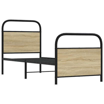 Sonoma Oak Small Single Bed Frame 75x190 cm - Engineered Wood