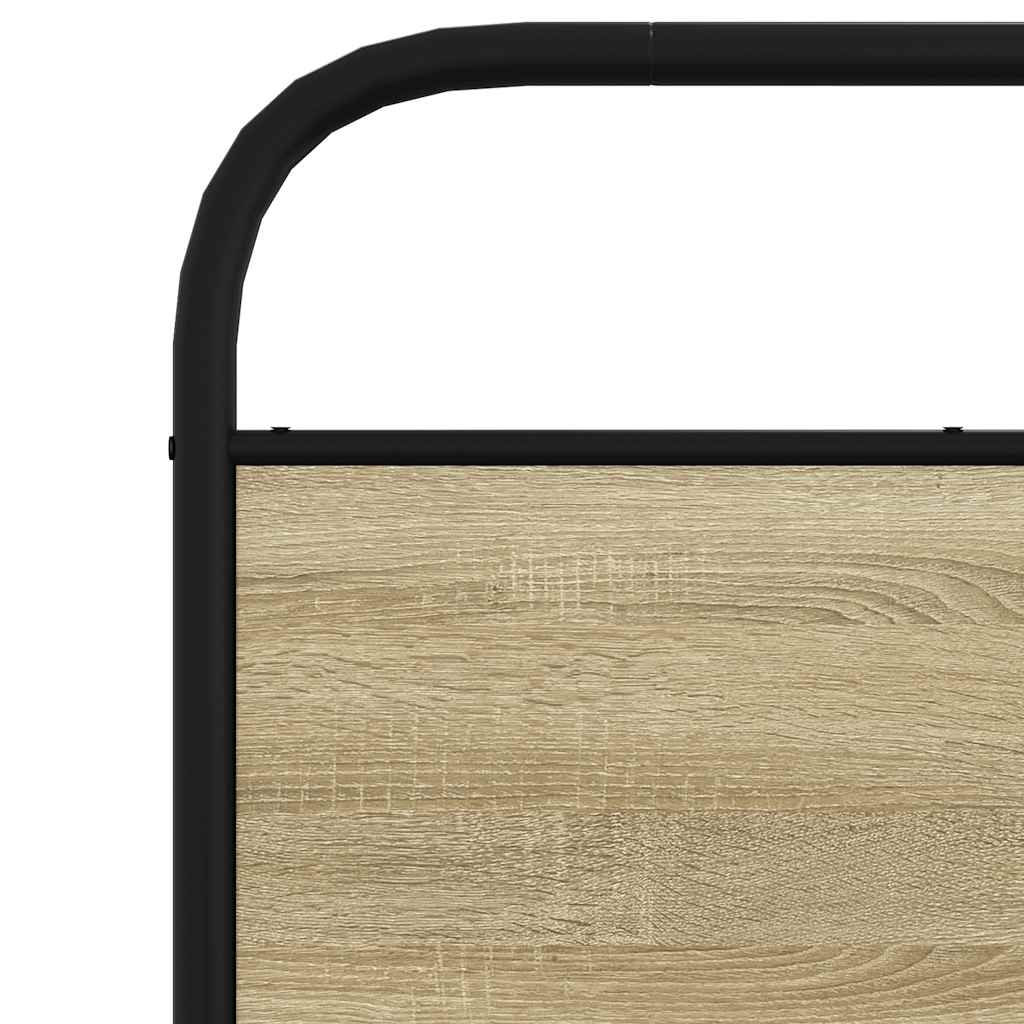 Sonoma Oak Small Single Bed Frame 75x190 cm - Engineered Wood