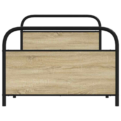 Sonoma Oak Bed Frame 90x200 cm - Engineered Wood, No Mattress