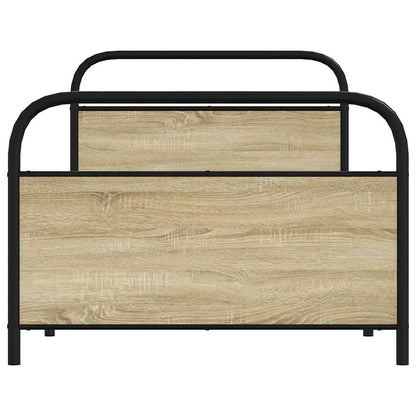 Sonoma Oak Bed Frame 100x190 cm - Engineered Wood Finish