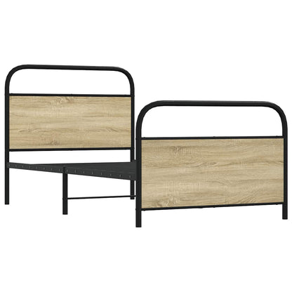 Sonoma Oak Engineered Wood Bed Frame 107x203 cm (No Mattress)