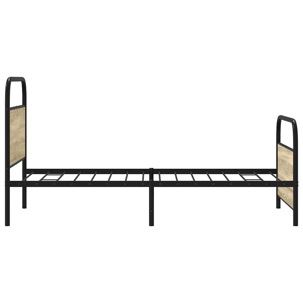 Sonoma Oak Engineered Wood Bed Frame 107x203 cm (No Mattress)
