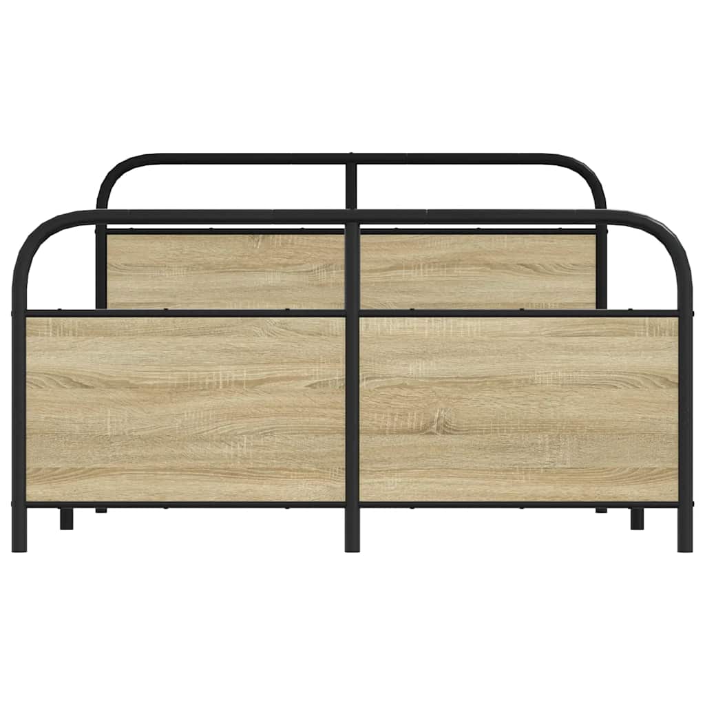 Bed Frame Without Mattress 120x200 cm Sonoma Oak Engineered Wood