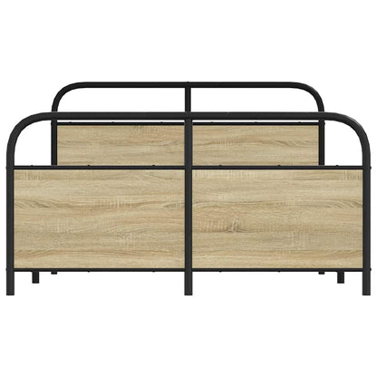 Bed Frame Without Mattress 120x200 cm Sonoma Oak Engineered Wood
