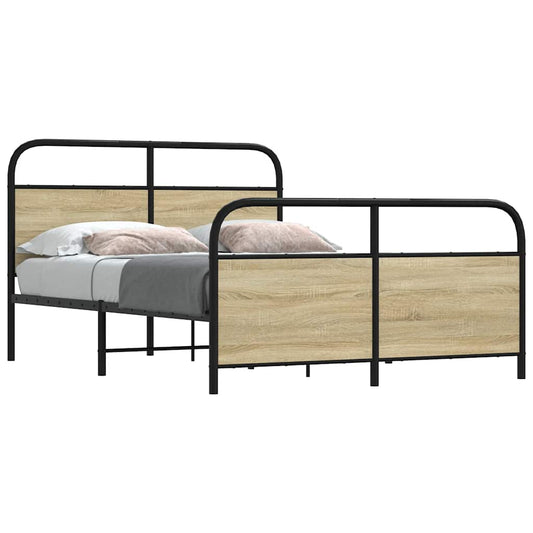 Bed Frame Without Mattress 120x200 cm Sonoma Oak Engineered Wood