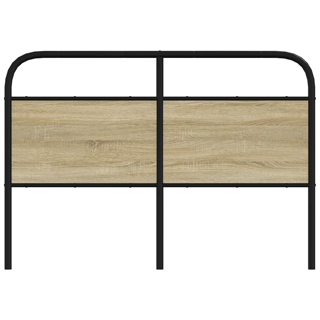 Sonoma Oak Headboard 120 cm - Steel & Engineered Wood Design