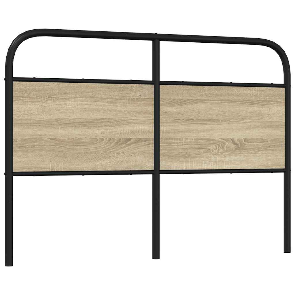 Sonoma Oak Headboard 120 cm - Steel & Engineered Wood Design