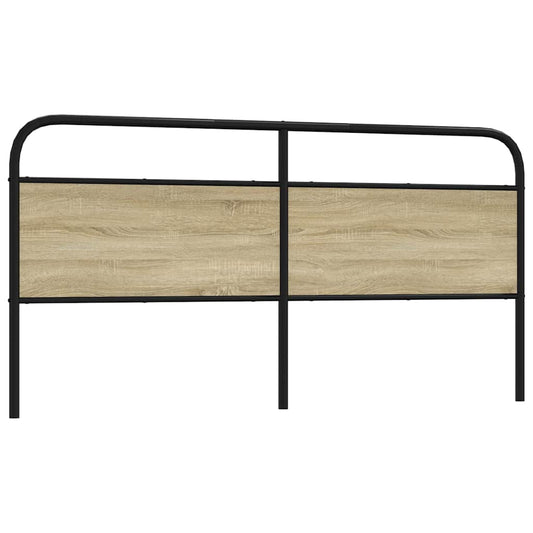Sonoma Oak Headboard 200 cm - Steel & Engineered Wood Design