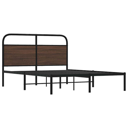 Bed Frame Without Mattress 120x200 cm Brown Oak Engineered Wood