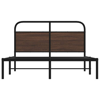 Bed Frame Without Mattress 120x200 cm Brown Oak Engineered Wood