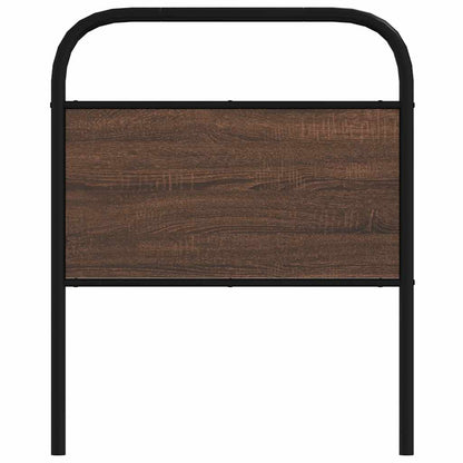 Brown Oak Headboard 75cm - Steel & Engineered Wood