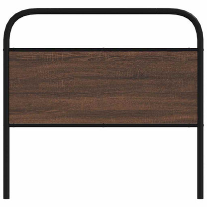 Brown Oak Steel & Engineered Wood Headboard - 90 cm