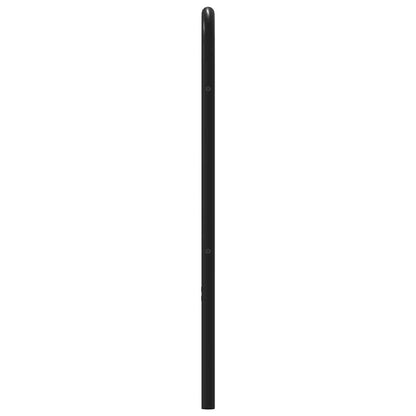 Brown Oak Headboard - 100 cm Steel & Engineered Wood Design