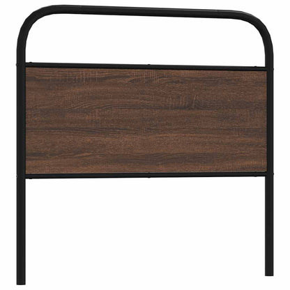 Brown Oak & Steel Headboard, 107 cm – Durable Engineered Wood