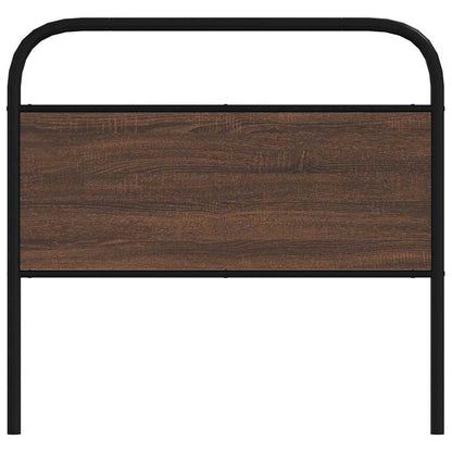 Brown Oak & Steel Headboard, 107 cm – Durable Engineered Wood