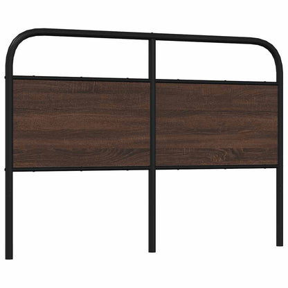 Brown Oak Headboard, 135cm, Steel & Engineered Wood