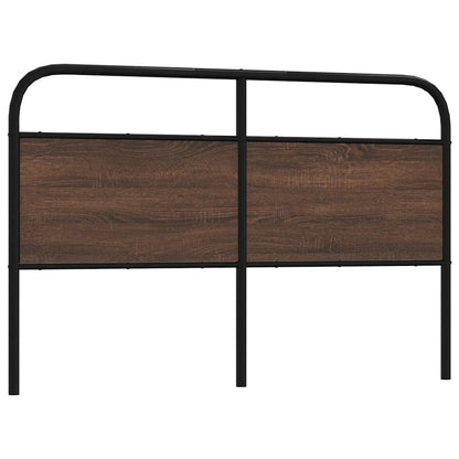 Brown Oak Headboard 150 cm - Steel & Engineered Wood Design