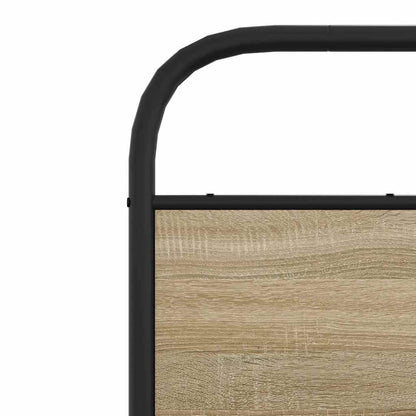 Bed Frame Without Mattress 160x200 cm Smoked Oak Engineered Wood