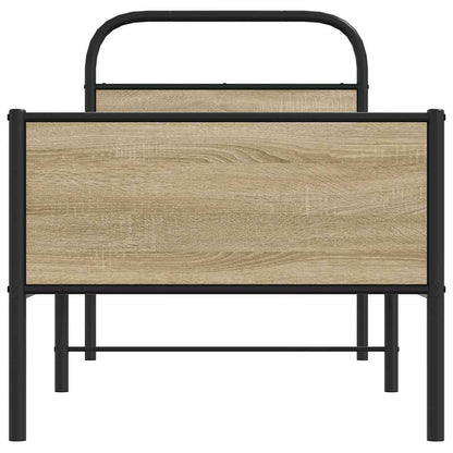Sonoma Oak Engineered Wood Bed Frame 75x190 cm (No Mattress)
