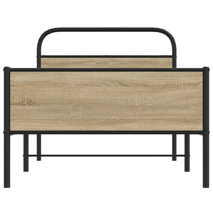 Sonoma Oak Engineered Wood Bed Frame 90x190 cm - No Mattress