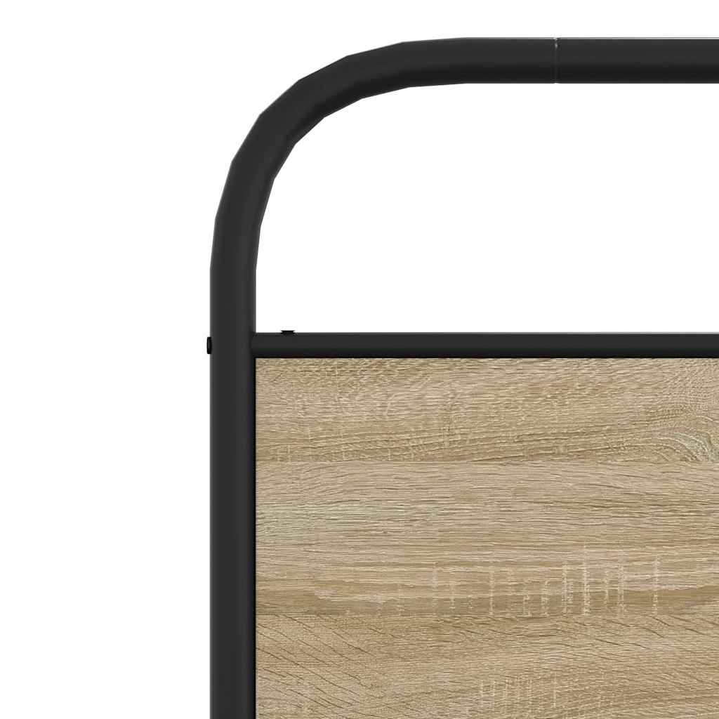 Sonoma Oak Bed Frame 100x190 cm - Engineered Wood, No Mattress