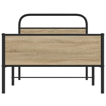 Sonoma Oak Bed Frame 107x203 cm - Sturdy Engineered Wood