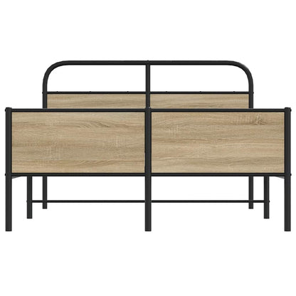 Bed Frame without Mattress 120x190 cm Sonoma Oak Engineered Wood