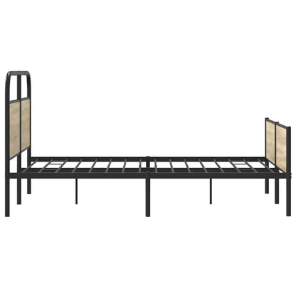 Bed Frame without Mattress 120x190 cm Sonoma Oak Engineered Wood