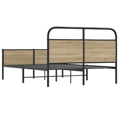 Bed Frame without Mattress 120x190 cm Sonoma Oak Engineered Wood