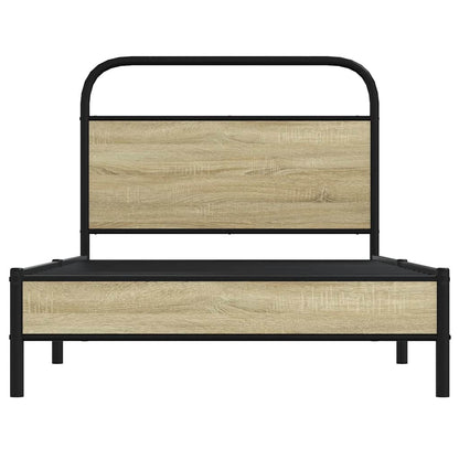 Sonoma Oak Bed Frame 100x190 cm - Engineered Wood, No Mattress