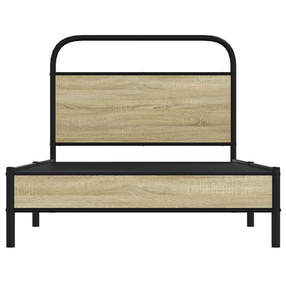 Sonoma Oak Bed Frame 100x200 cm - Engineered Wood, No Mattress
