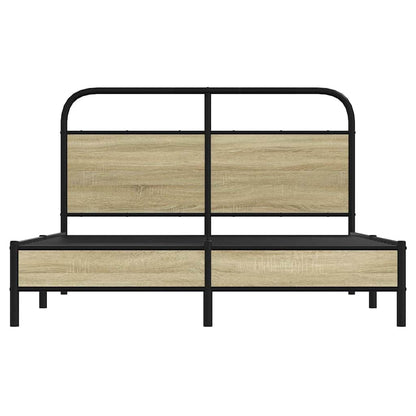 Sonoma Oak Engineered Wood Bed Frame 140x190 cm