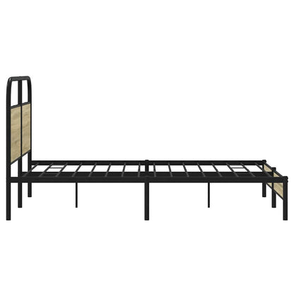 Sonoma Oak Bed Frame 140x200 cm - Sturdy Engineered Wood