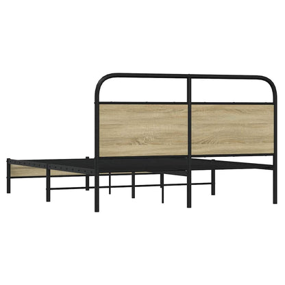 Sonoma Oak Engineered Wood Bed Frame 160x200 cm (No Mattress)