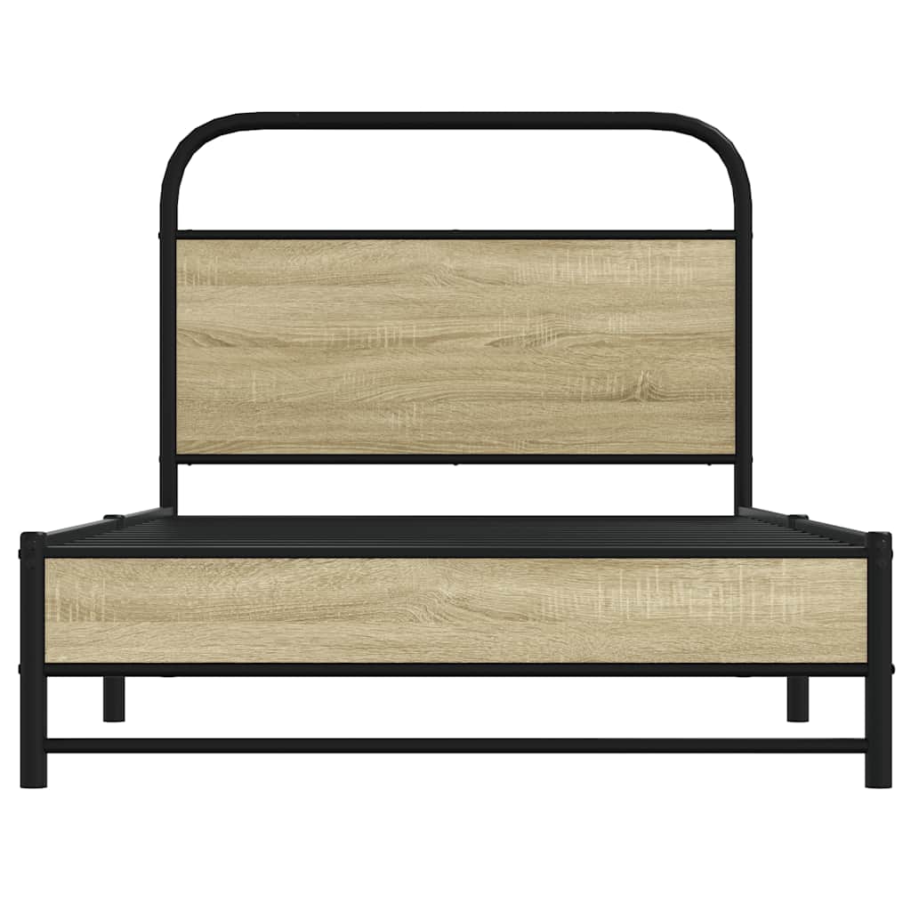 Single Bed Frame 90x190 cm Sonoma Oak Engineered Wood