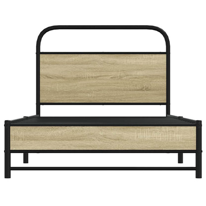 Sonoma Oak Bed Frame 90x200 cm - Engineered Wood, No Mattress