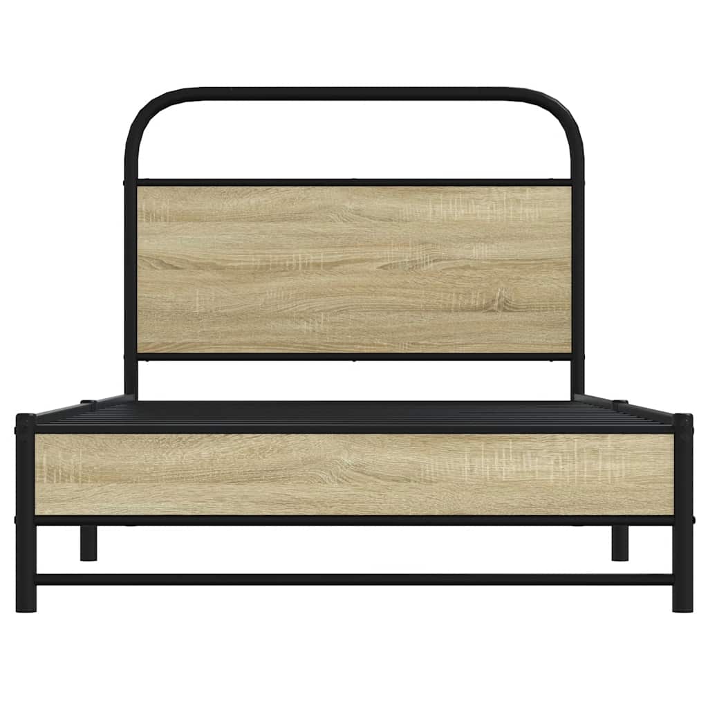 Sonoma Oak Engineered Wood Bed Frame 100x190 cm - No Mattress
