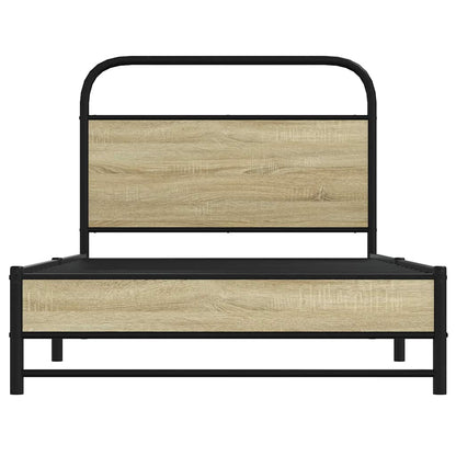 Sonoma Oak Bed Frame 100x200 cm - Engineered Wood, No Mattress