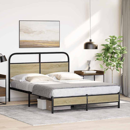 Small Double Sonoma Oak Bed Frame 120x190 cm - No Mattress