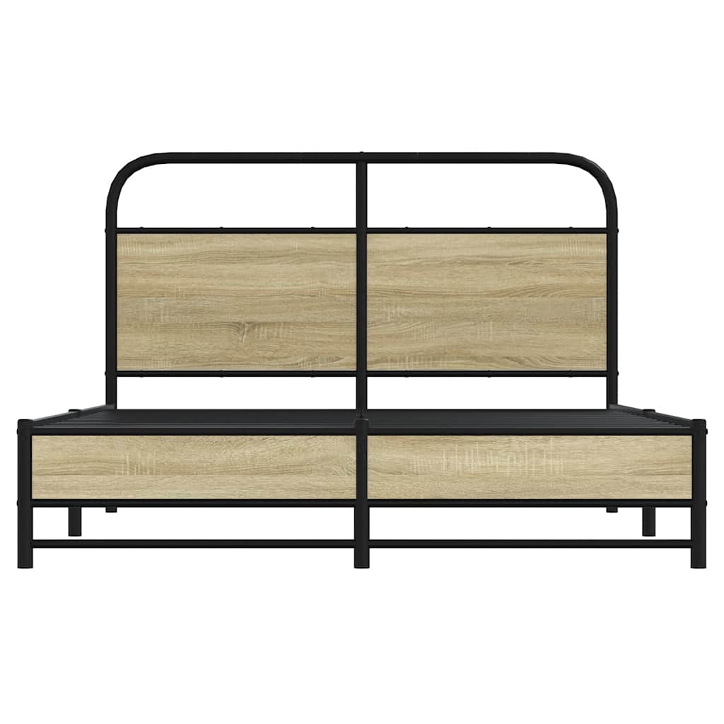 Stylish Sonoma Oak Bed Frame 120x200 cm - Engineered Wood