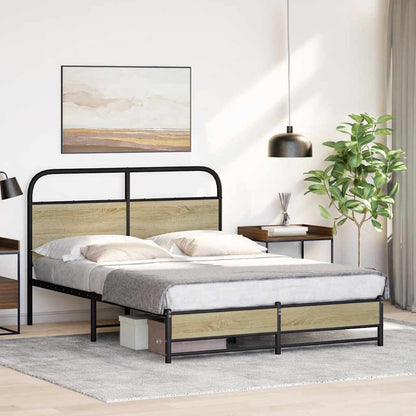 Sonoma Oak Double Bed Frame 135x190 cm - No Mattress Included