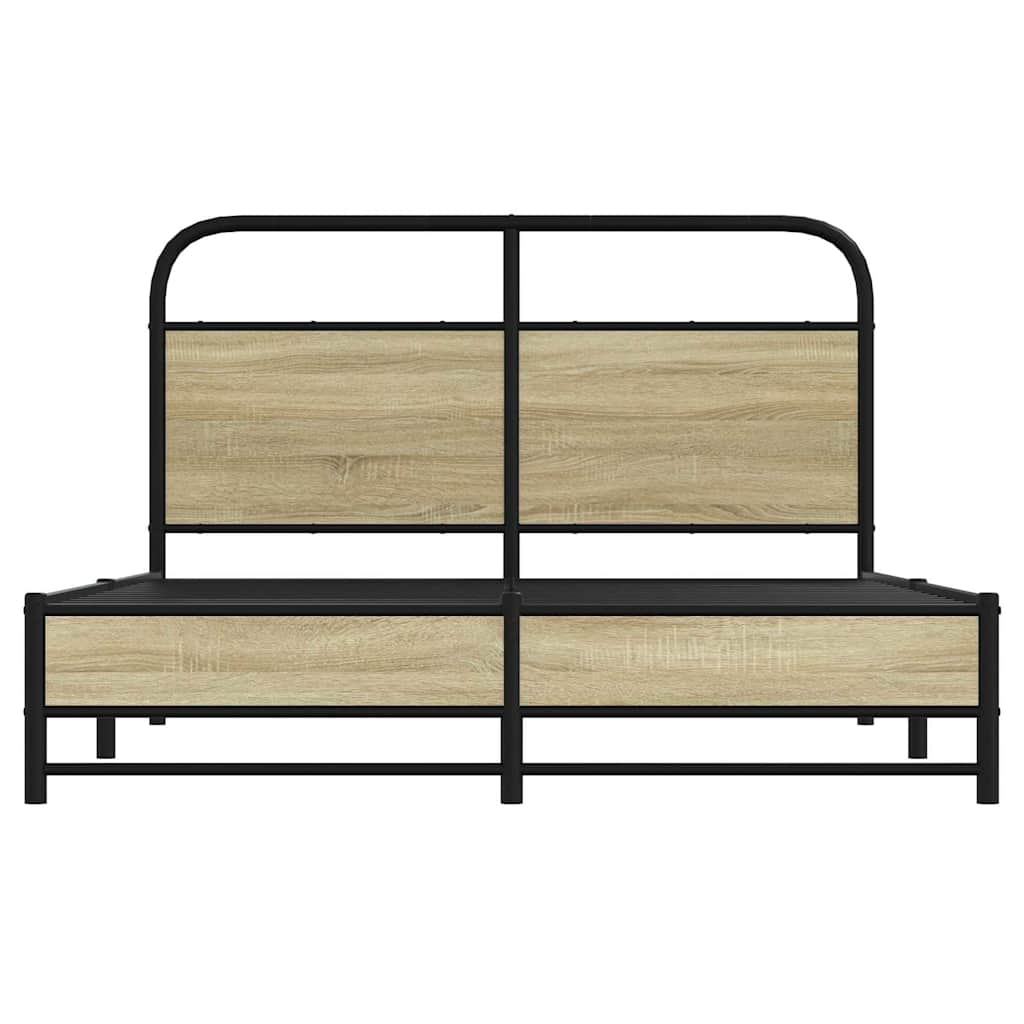 Sonoma Oak Double Bed Frame 135x190 cm - No Mattress Included