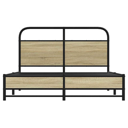 Sonoma Oak Double Bed Frame 135x190 cm - No Mattress Included