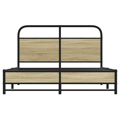 Bed Frame without Mattress 140x200 cm Sonoma Oak Engineered Wood