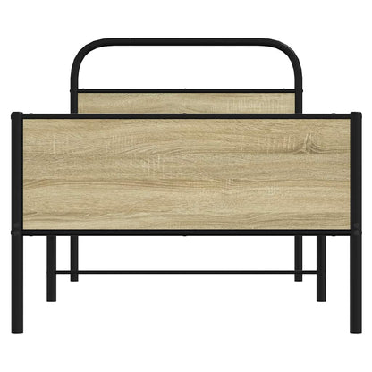 Sonoma Oak Bed Frame 80x200 cm - Engineered Wood, No Mattress