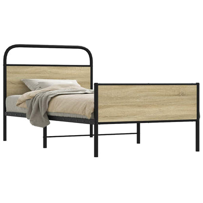 Sonoma Oak Bed Frame 90x200 cm - Durable Engineered Wood